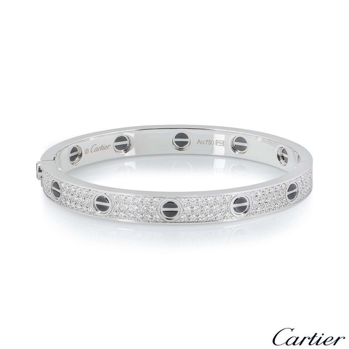 Cartier 'Love' White Gold Diamond Bracelet – CIRCA